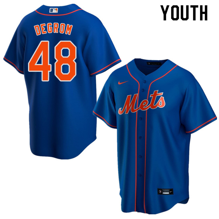 Nike Youth #48 Jacob deGrom New York Mets Baseball Jerseys Sale-Blue